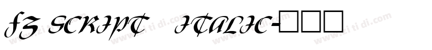 FZ SCRIPT 1 ITALIC字体转换